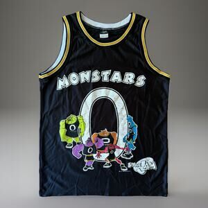 Vintage Space Jam Monstars Jersey Medium Black 90s Basketball Jordan Movie Promo